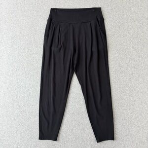 Vuori Lux At Ease Harem Jogger Pants Black Ribbed Womens Medium VW479 Athleisure